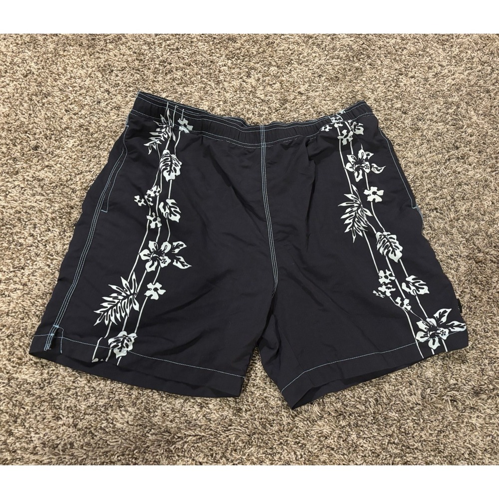 Tommy Bahama Relax Board Shorts Swim Trunks Navy Blue Floral Pattern Men’s M